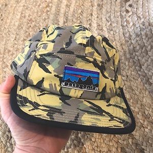 Patagonia camo print 5 panel ballcap